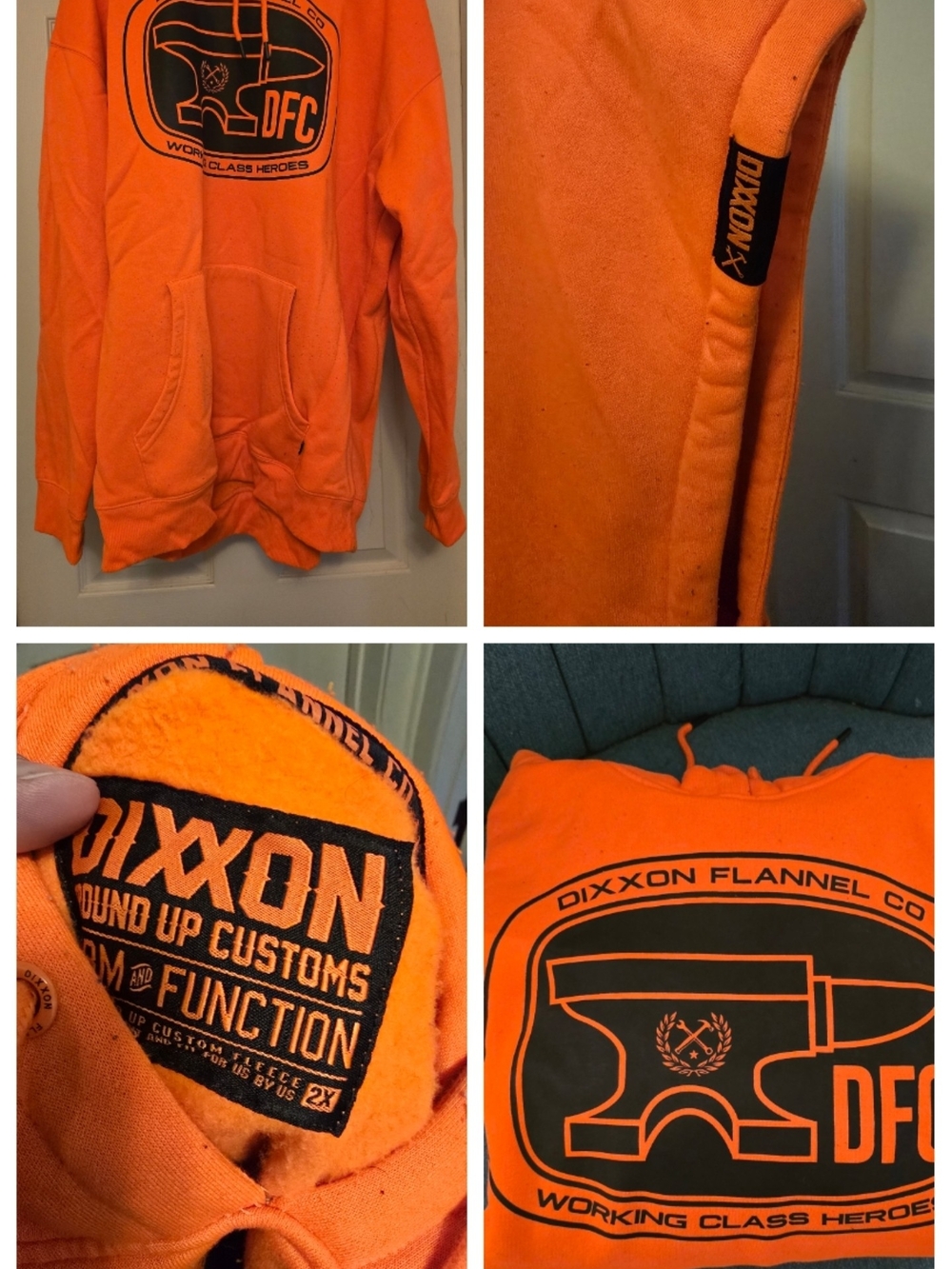 2X DIXXON Orange Logo Hoodie